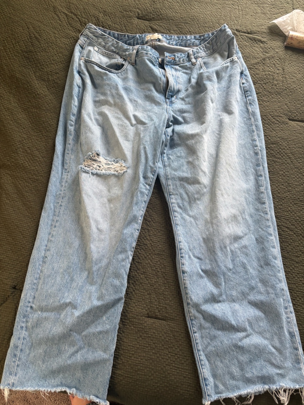 Madewell Light Blue Denim Jeans with Subtle Distress